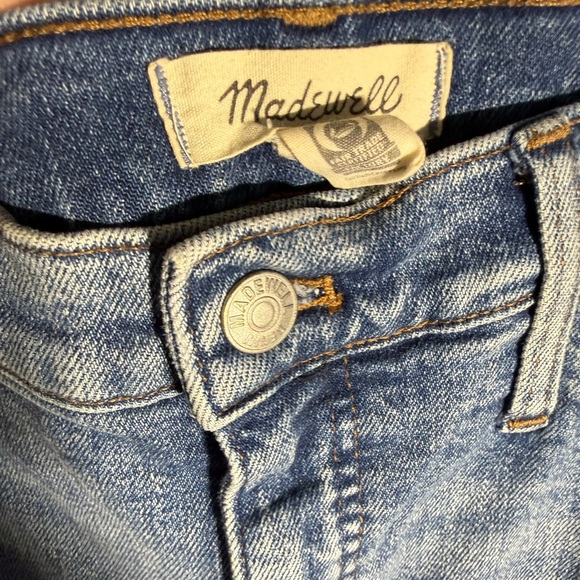 Size 32 Madewell Women's Slim Wide-Leg Crop Jeans in Light Blue - Picture 3 of 4